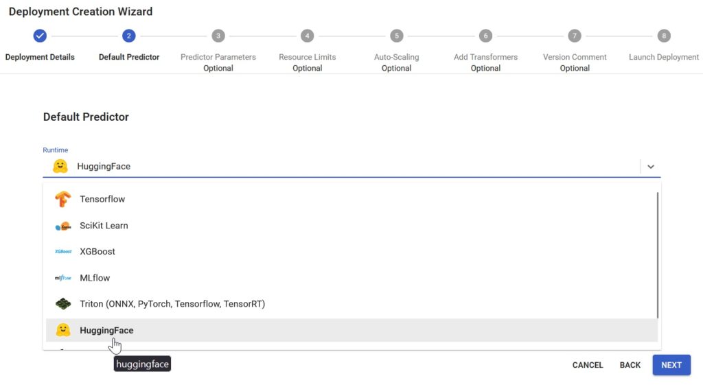 Seldon Deploy: default predictor